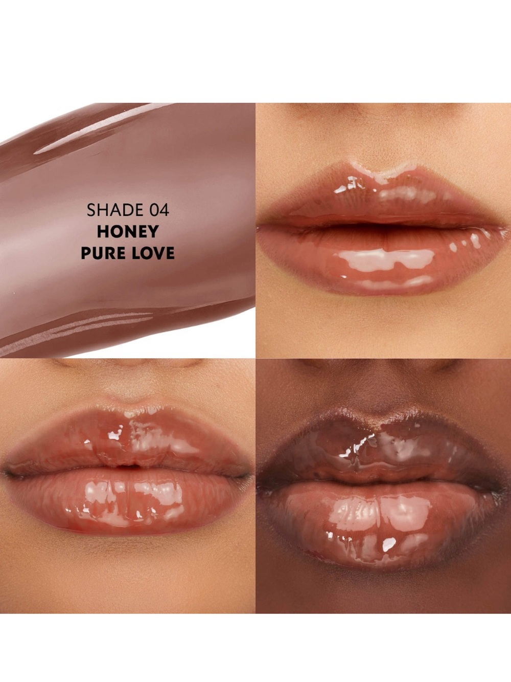 YSL Loveshine Plumping Lip Oil Gloss: #4 Honey Pure Love (Sheer Rose Brown)